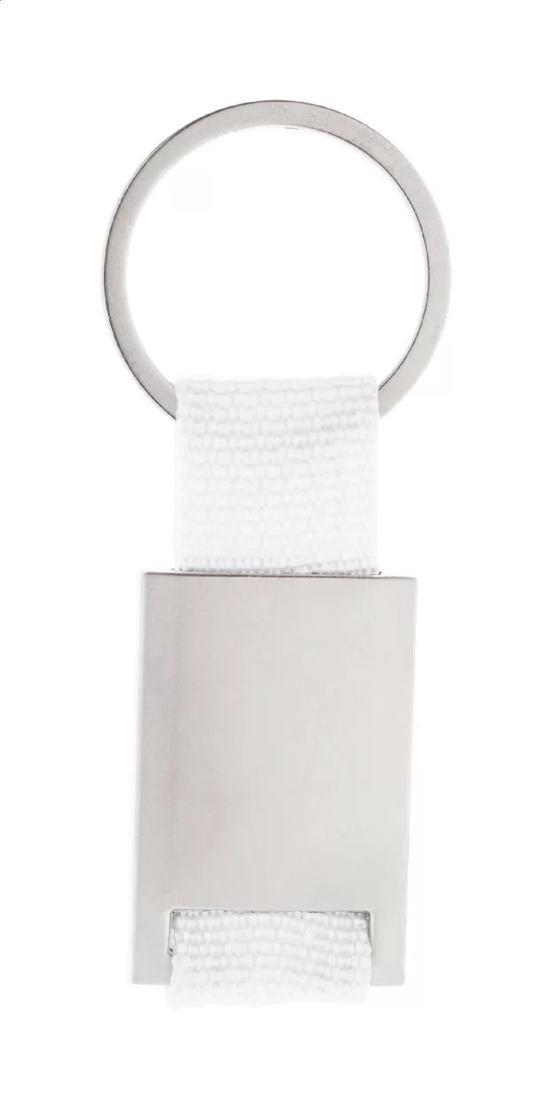 přívěšek na klíče bílá s potiskem loga