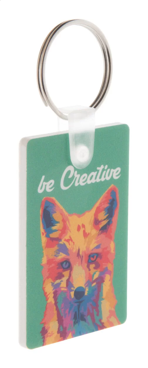 přívěšek na klíče bílá s potiskem loga