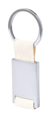 přívěšek na klíče bílá s potiskem loga