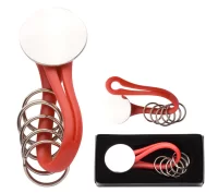 přívěšek na klíče červená s potiskem loga