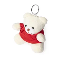 přívěsek na klíče s plyšovým medvídkem červená s potiskem loga - foto 3
