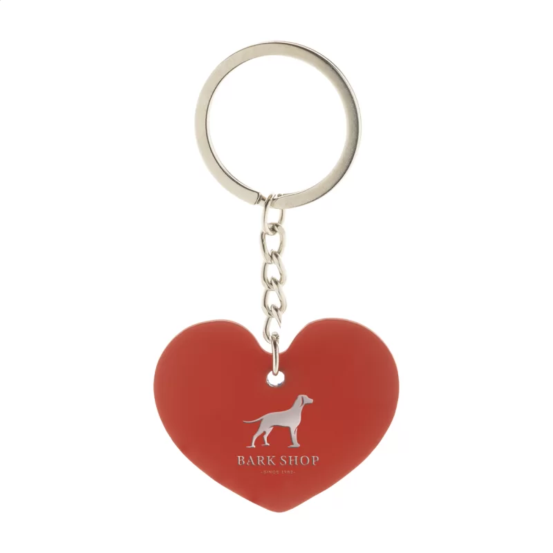 přívěšek na klíče červená s potiskem loga