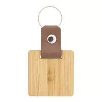 přívěšek na klíče, čtverec přírodní s potiskem loga - foto 2