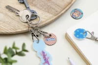 přívěsek na klíče do nákupního vozíku přírodní s potiskem loga - foto 5