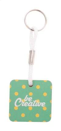 přívěšek na klíče na zakázku bílá s potiskem loga