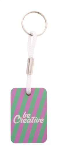 přívěšek na klíče na zakázku bílá s potiskem loga