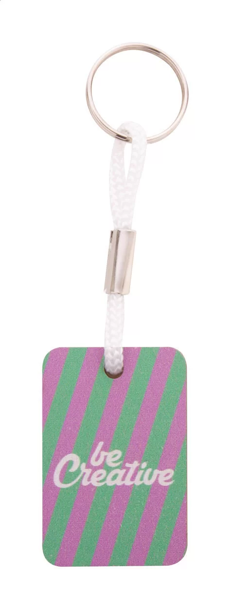 přívěšek na klíče na zakázku bílá s potiskem loga