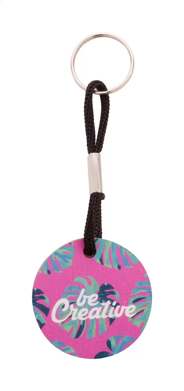 přívěšek na klíče na zakázku černá s potiskem loga