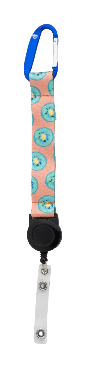 přívěšek na klíče na zakázku modrá s potiskem loga