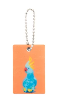 přívěšek na klíče na zakázku, obdélník bílá s potiskem loga - foto 3