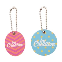 přívěšek na klíče na zakázku přírodní s potiskem loga - foto 13