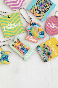 přívěšek na klíče na zakázku přírodní s potiskem loga - foto 17