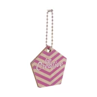 přívěšek na klíče na zakázku přírodní s potiskem loga - foto 6