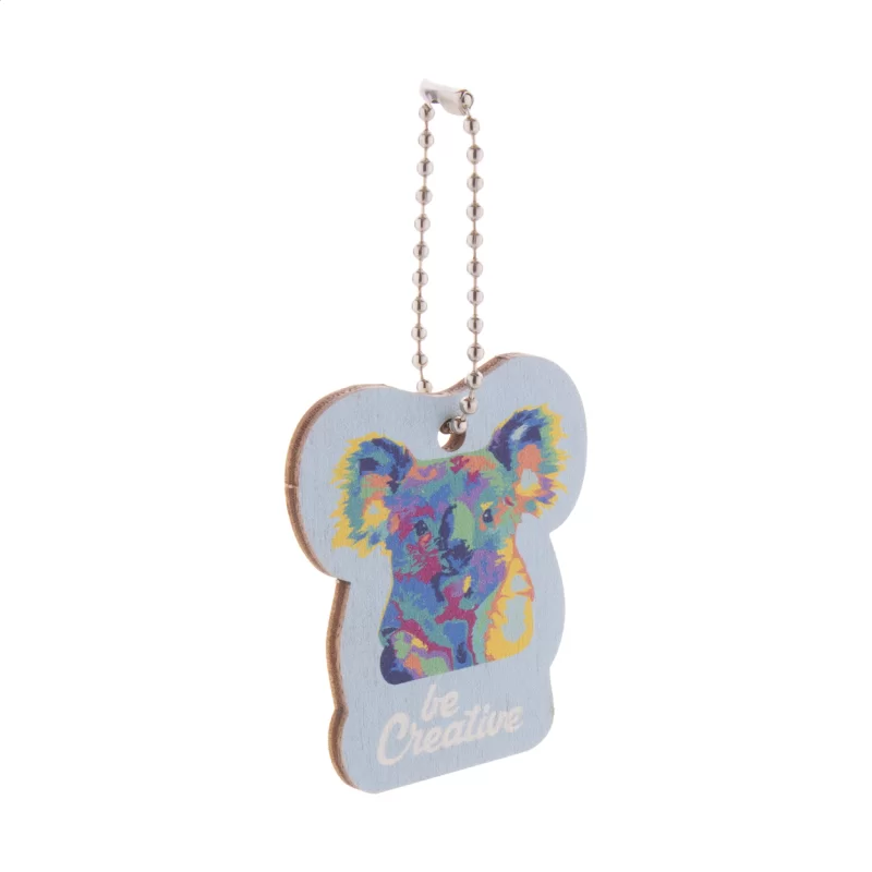 přívěšek na klíče na zakázku přírodní s potiskem loga