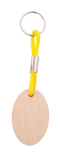 přívěšek na klíče na zakázku žlutá s potiskem loga - foto 2