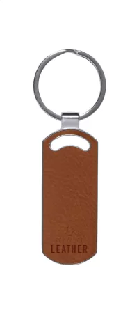 přívěšek na klíče, obdélník hnědá s potiskem loga - foto 3