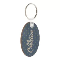 přívěšek na klíče přírodní s potiskem loga