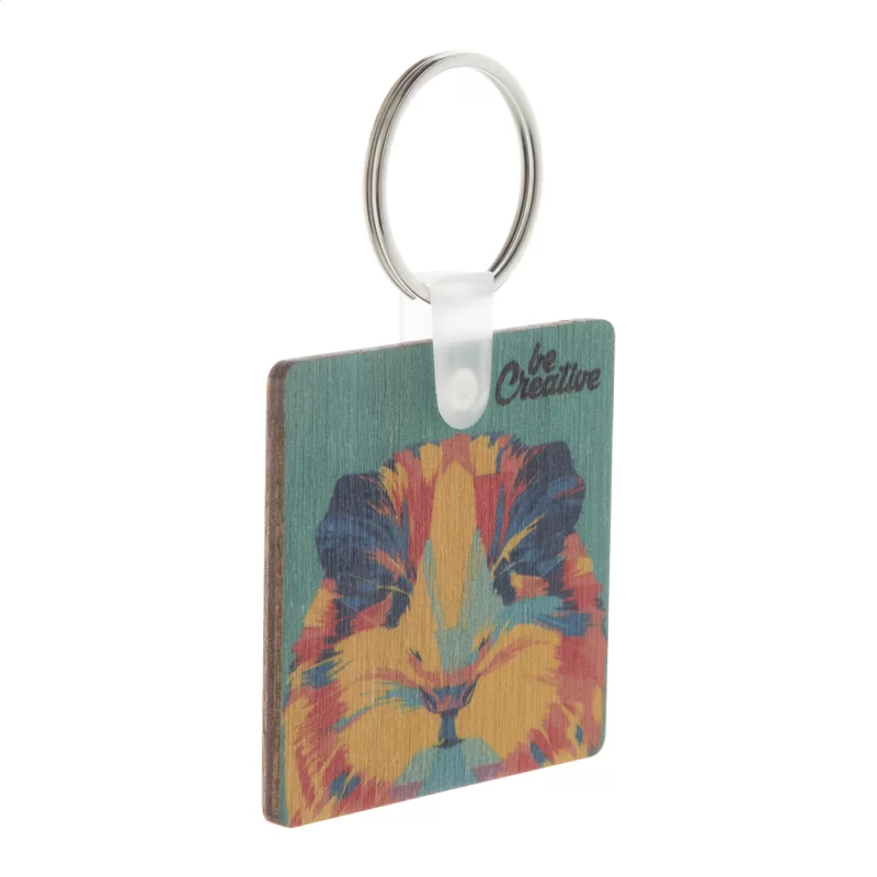 přívěšek na klíče přírodní s potiskem loga