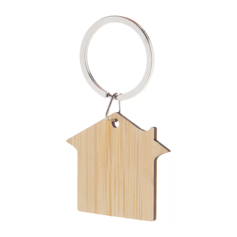 přívěšek na klíče přírodní s potiskem loga