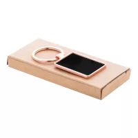 přívěšek na klíče růžová s potiskem loga - foto 2