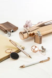 přívěsek na klíče s butylkou RSS růžová s potiskem loga - foto 6