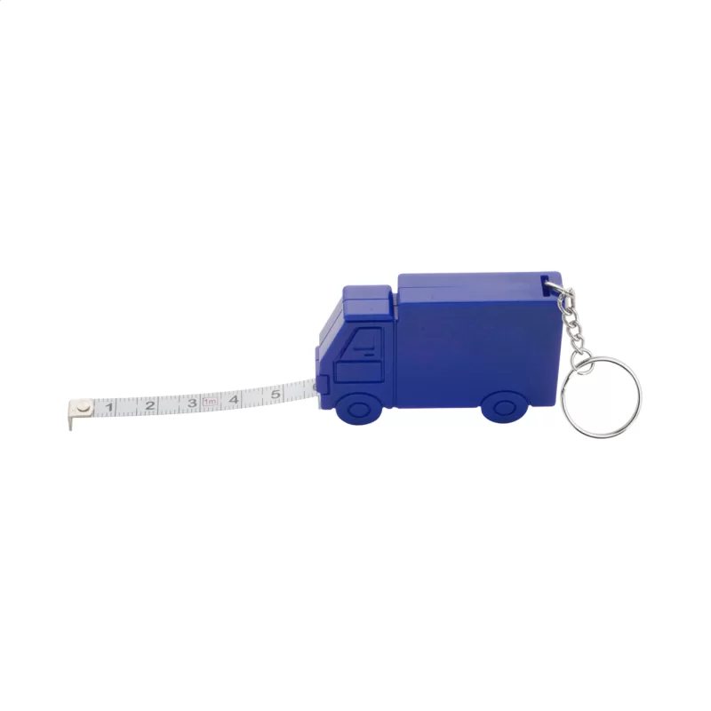 přívěšek na klíče s metrem modrá s potiskem loga