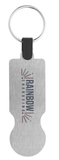 přívěšek na klíče s mincí do vozíku stříbrná s potiskem loga - foto 3