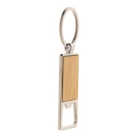 přívěšek na klíče s otvírákem na láhve přírodní s potiskem loga - foto 2