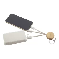 přívěšek na klíče s USB nabíjecími kabely přírodní s potiskem loga - foto 4