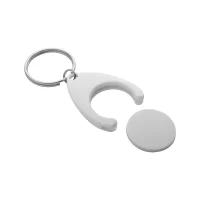 přívěšek na klíče se žetonem bílá s potiskem loga - foto 2