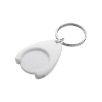 přívěšek na klíče se žetonem bílá s potiskem loga - foto 3