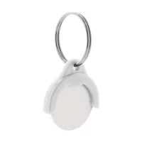 přívěšek na klíče se žetonem bílá s potiskem loga - foto 2