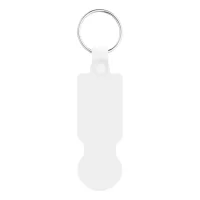 přívěšek na klíče se žetonem bílá s potiskem loga - foto 2