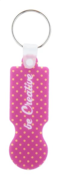 přívěšek na klíče se žetonem bílá s potiskem loga - foto 3