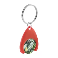 přívěšek na klíče se žetonem červená s potiskem loga - foto 3