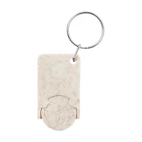 přívěšek na klíče se žetonem do vozíku přírodní s potiskem loga - foto 2