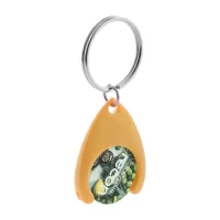 přívěšek na klíče se žetonem oranžová s potiskem loga - foto 3