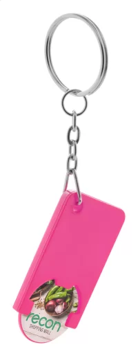 přívěšek na klíče se žetonem růžová s potiskem loga - foto 3