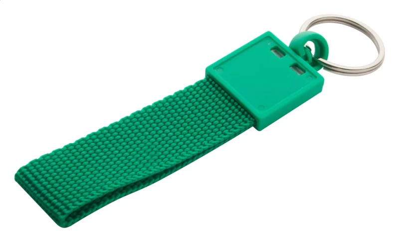 přívěšek na klíče zelená s potiskem loga