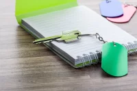 přívěšek na klíče zelená s potiskem loga - foto 4