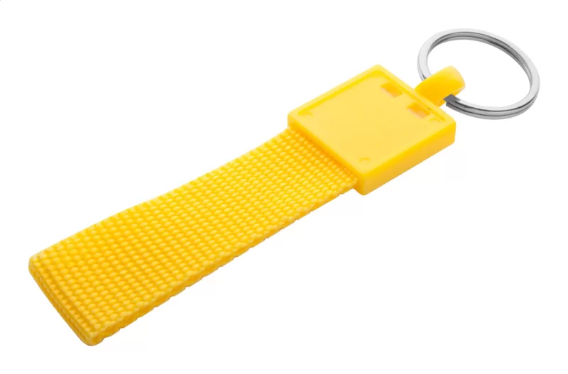 přívěšek na klíče žlutá — reklamní předmět s vlastním potiskem přívěšek na klíče žlutá s potiskem loga