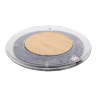 průhledná bezdrátová nabíječka přírodní s potiskem loga - foto 4