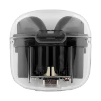 Průhledná bezdrátová sluchátka RABS černá s potiskem loga - foto 4