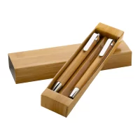 psací sada z bambusu přírodní s potiskem loga - foto 2