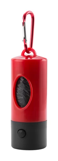 pytle na psí exkrementy červená s potiskem loga