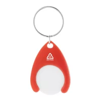 RABS přívěšek na klíče se žetonem do vozíku červená s potiskem loga - foto 2