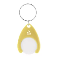 RABS přívěšek na klíče se žetonem do vozíku žlutá s potiskem loga - foto 2