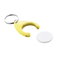 RABS přívěšek na klíče se žetonem do vozíku žlutá s potiskem loga - foto 3