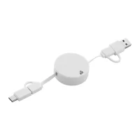 RABS USB nabíjecí kabel bílá s potiskem loga