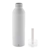 recyklovaná hliníková láhev bílá s potiskem loga - foto 2